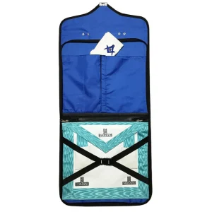 Master Mason Blue Lodge Apron Case - Blue Leather MM, WM, Provincial