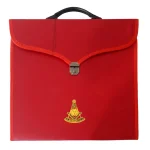 Past Master Blue Lodge Apron Case - Red Imitation Leather MM WM Provincial