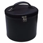 Imitation Black Leather Masonic Fez Case - Zip - Solid Handle