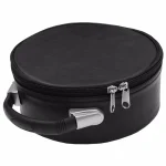 Masonic Crown Cap Case - Black Imitation Leather Zip Closure