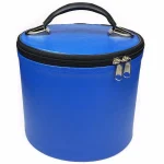 Universal Fez Hat Case - Imitation Blue Leather Zip Solid Handle