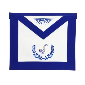 Senior Steward Blue Lodge Officer Apron - Royal Blue with Wreath