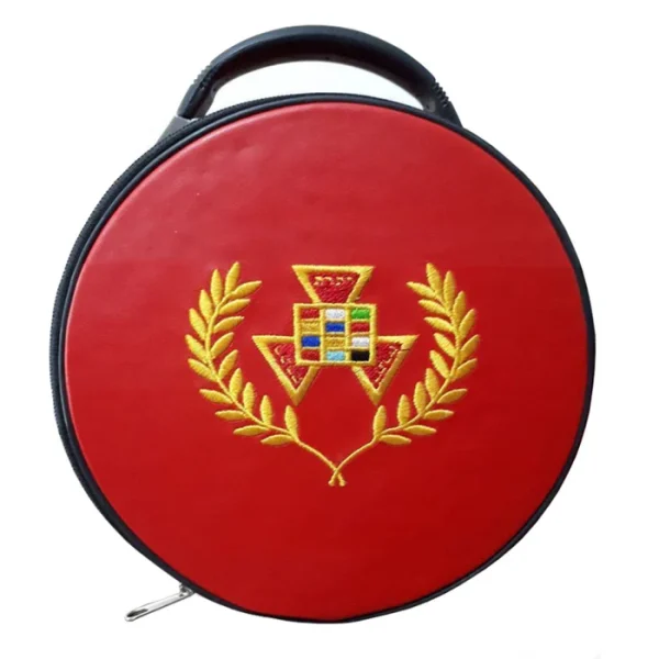 Masonic Past High Priest PHP Wreath Hat/Cap Case - Red