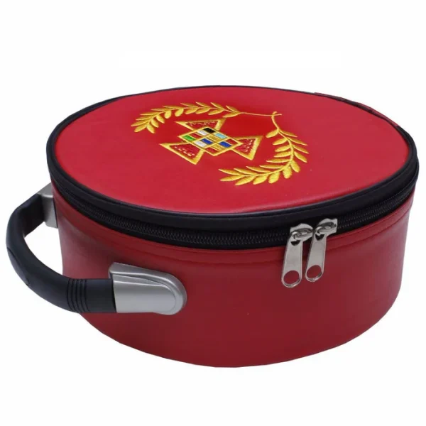 Masonic Past High Priest PHP Wreath Hat/Cap Case - Red