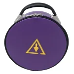 Royal Select Cryptic Masonic Hat Case - Purple Imitation Leather Zip