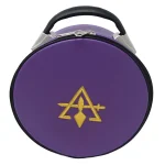 Council Crown Case - Purple Imitation Leather Machine Embroidered