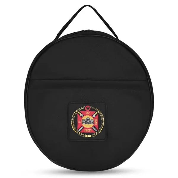 Knights Templar Commandery Fatigue Cap Case - Black Patch with Red & Gold Emblem