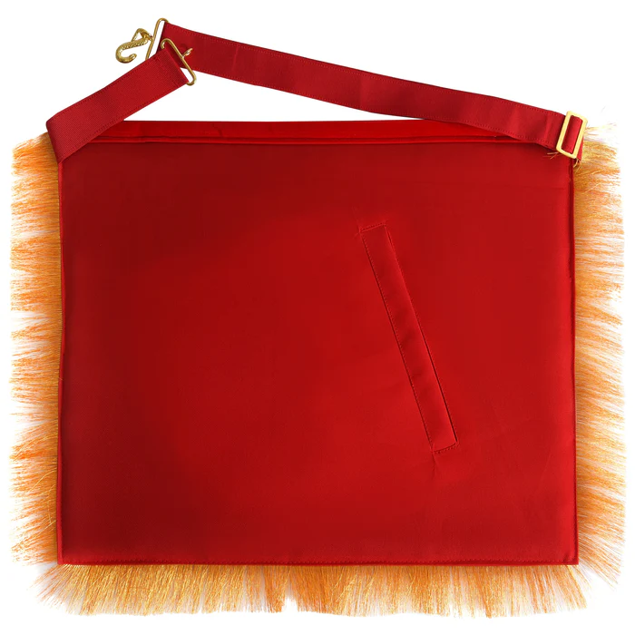 Past High Priest Royal Arch Chapter Apron – Red Velvet with Fringe Tassels