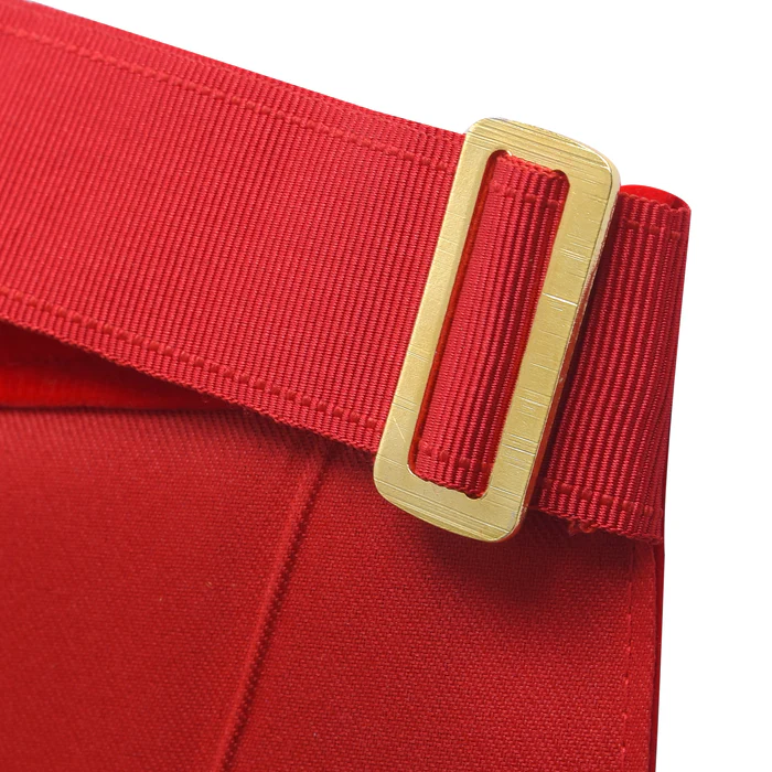 Royal Arch Chapter Apron – Red with Triple Tau Insignia