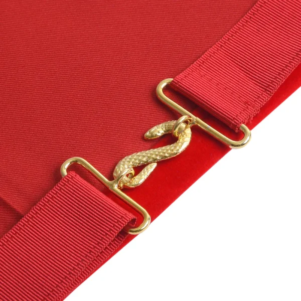 Royal Arch Chapter Apron - Red with Triple Tau Insignia