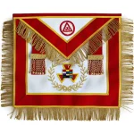 Grand High Priest Royal Arch Chapter Apron - Red Gold Bullion Fringe