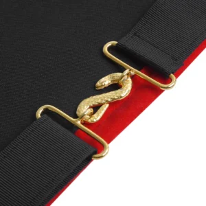 Past High Priest Royal Arch Chapter Apron - Red Hand Embroidery with Fringe 10 Past High Priest Royal Arch Chapter Apron - Red Hand Embroidery with Fringe