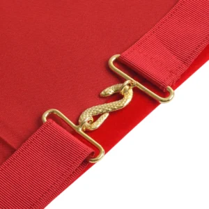 Past High Priest Royal Arch Chapter Apron - Red Velvet with Gold Embroidery