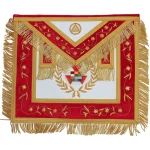 Grand High Priest Royal Arch Chapter Apron - Red Velvet Hand Embroidered