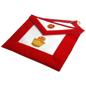 High Priest Royal Arch Chapter Apron - Red Velvet & Gold Embroidery