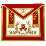 Past High Priest Royal Arch Chapter Apron - Red Velvet Gold Braid