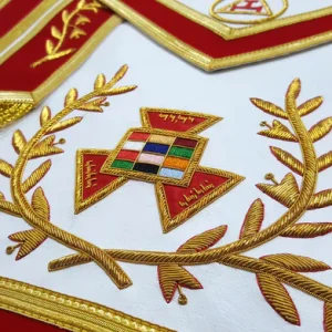 Past High Priest Royal Arch Chapter Apron - Red with Gold Braid