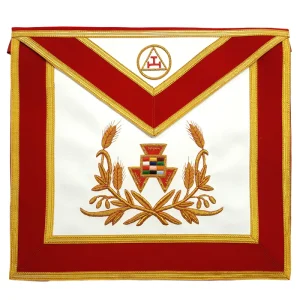 Past High Priest Royal Arch Chapter Apron - Red with Gold Embroidery