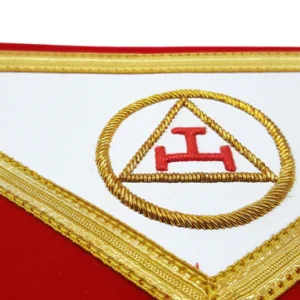 Past High Priest Royal Arch Chapter Apron - Red with Gold Embroidery
