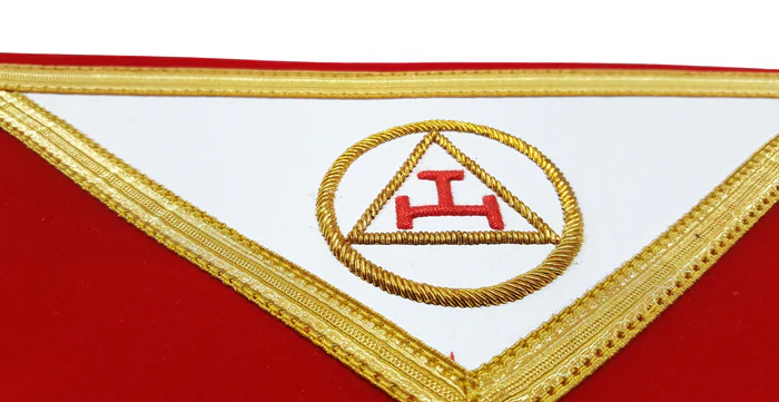 Past High Priest Royal Arch Chapter Apron – Red with Gold Embroidery