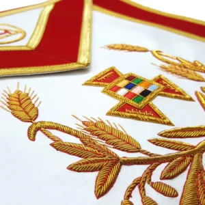 Past High Priest Royal Arch Chapter Apron - Red with Gold Embroidery