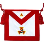 Past High Priest Royal Arch Chapter Apron - Red Velvet Gold Silk Badge