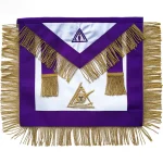 Past Illustrious Master Council Apron - Purple Fringe Tassels