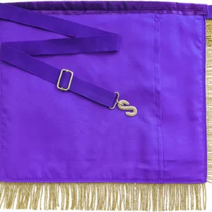 Past Illustrious Master Council Apron - Purple with Fringe Tassels
