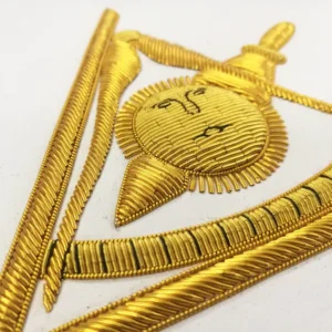 Past Illustrious Master Council Apron - Purple Grosgrain