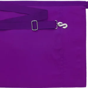 Past Illustrious Master Council Apron - Purple Grosgrain