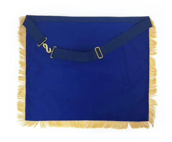 Past Master Blue Lodge Apron - Royal Blue with Gold Fringe