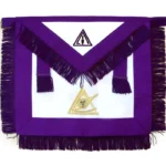 Past Illustrious Master Council Apron | Purple With Gold Hand Embroidery