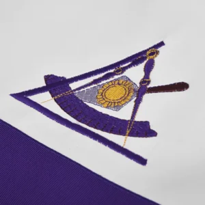 Past Illustrious Master Council Apron - Purple Ribbon Machine Embroidery 8 Past Illustrious Master Council Apron - Purple Ribbon Machine Embroidery