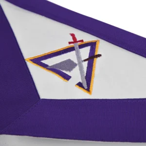 Past Illustrious Master Council Apron - Purple Ribbon Machine Embroidery 9 Past Illustrious Master Council Apron - Purple Ribbon Machine Embroidery
