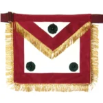 Past Excellent Chief Knights Masons Apron - Maroon Moire
