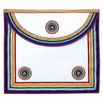Royal Ark Mariner Member Apron - Multi Colour Ribbon Three Rosettes