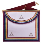 Royal Ark Mariner WCN PCN Apron - Silver Multi Colour Rainbow Border