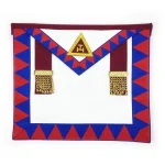 Principal Royal Arch Apron - Red Blue Diamond Ribbon Gold Bullion