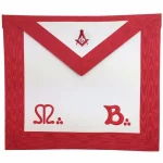 Master Mason Scottish Rite Apron - Red Moire Regalia