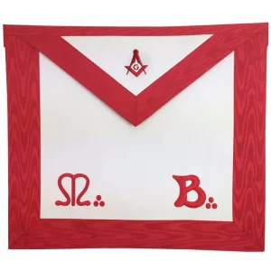 Master Mason Scottish Rite Apron - Red Moire