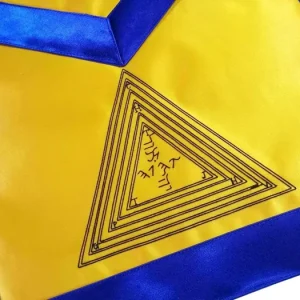 12th Degree Scottish Rite Apron - Yellow with Blue Borders