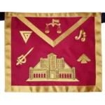 16th Degree Scottish Rite Apron - Red with Gold Borders