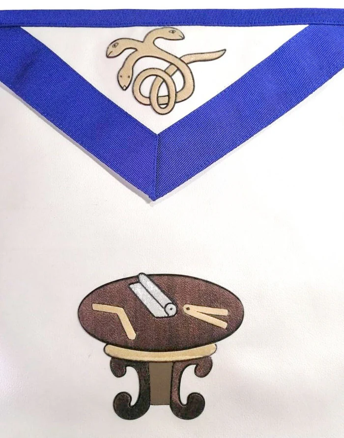 22nd Degree Scottish Rite Apron – White & Blue Knight Royal Axe