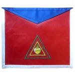 26th Degree Scottish Rite Apron - Red Blue White Borders Moire Ribbon