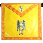 21st Degree Scottish Rite Apron - Yellow Gold Moire Noachite Knight
