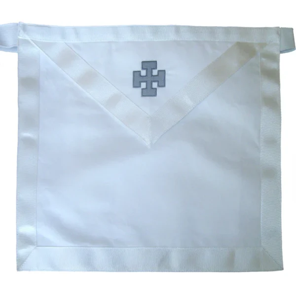 31st Degree Scottish Rite Apron - All White with Logo