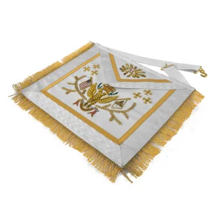 33rd Degree Scottish Rite Apron - Hand Embroidery Wings Up All Countries Flags