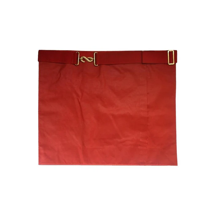 26th Degree Scottish Rite Apron – All Red Satin & Moire Prince of Mercy