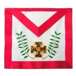 18th Degree Scottish Rite Apron - Rose Croix Patted Cross Acacia Twigs