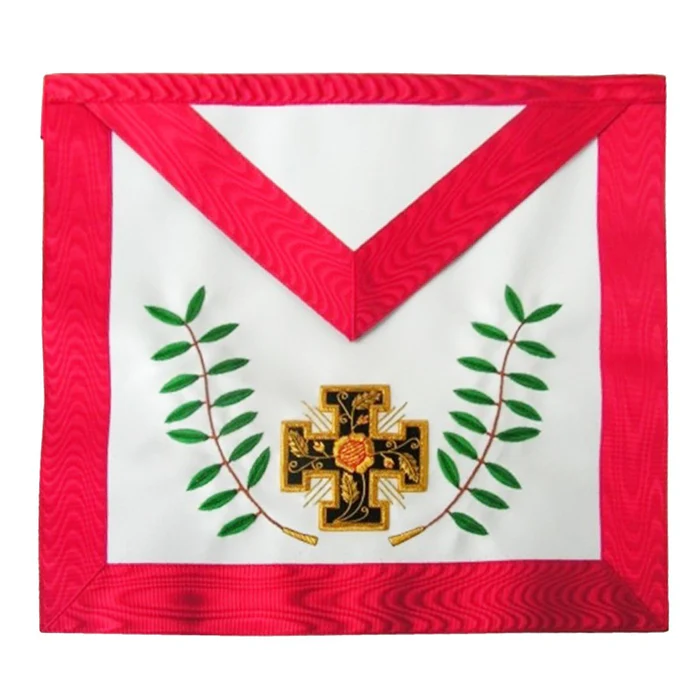 18th Degree Scottish Rite Apron – Patted Cross & Acacia Twigs